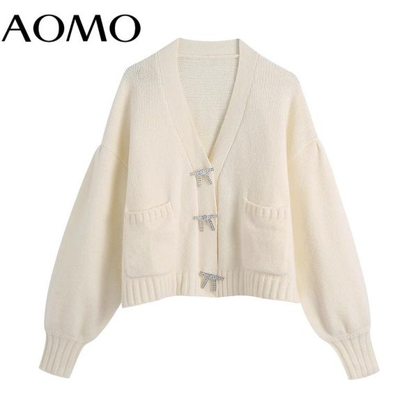 women's knits & tees aomo women elegant beading bow buttons cardigan vintage jumper 2021 oversized knitted be359a, White
women's knits & tees aomo women elegant beading bow buttons cardigan vintage jumper 2021 oversized knitted be359a, White
