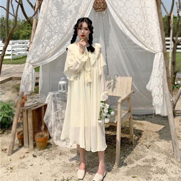 casual dresses women's clothing korean ulzzang v-neck flare sleeve spring summer ruffles chiffon dresses+spaghetti strap two piece set, Black;gray
casual dresses women's clothing korean ulzzang v-neck flare sleeve spring summer ruffles chiffon dresses+spaghetti strap two piece set, Black;gray