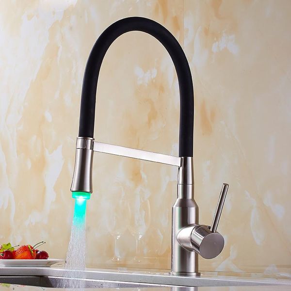 kitchen faucets azeta led pull down tap with black rubber design brushed nickel for 360 rotate faucet at9508nld
kitchen faucets azeta led pull down tap with black rubber design brushed nickel for 360 rotate faucet at9508nld