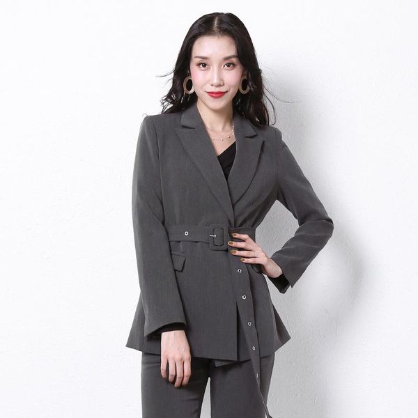 women's suits & blazers elegant work feminino women autumn office lady suit jacket female business notched sashes blazer coat, White;black
women's suits & blazers elegant work feminino women autumn office lady suit jacket female business notched sashes blazer coat, White;black