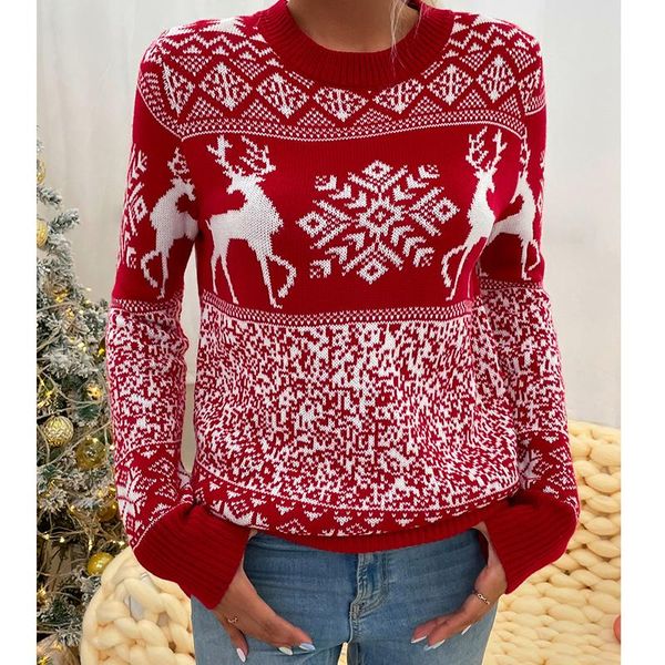 women's sweaters casual xmas sweater women autumn winter clothing deer snowflake print slim pullover long sleeve knitwear pull jumper, White;black
women's sweaters casual xmas sweater women autumn winter clothing deer snowflake print slim pullover long sleeve knitwear pull jumper, White;black