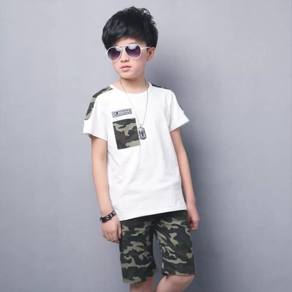 summer boys clothes set letter t shirt camouflage short pants 2pcs suits casual children sports suit kids clothing, White
summer boys clothes set letter t shirt camouflage short pants 2pcs suits casual children sports suit kids clothing, White