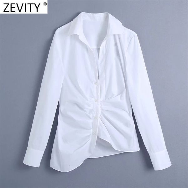 women fashion breasted pleated white poplin shirts office lady hem irregular slim blouse roupas chic chemise ls9112 210416, White;black
women fashion breasted pleated white poplin shirts office lady hem irregular slim blouse roupas chic chemise ls9112 210416, White;black