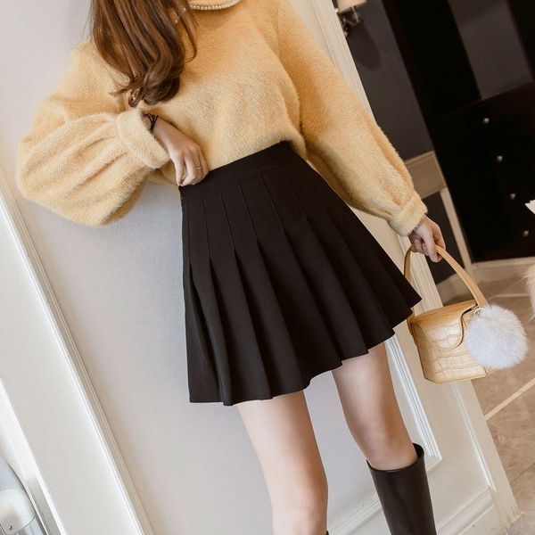 skirts 2021 half length skirt spring and autumn a-line pleated women's summer short high waist college style, Black
skirts 2021 half length skirt spring and autumn a-line pleated women's summer short high waist college style, Black