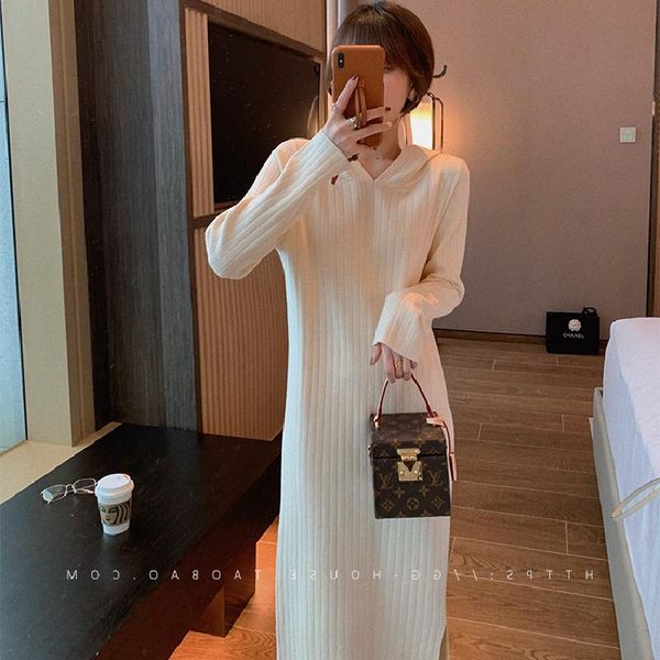casual dresses autumn winter knitted dress korean hooded mid-length waist temperament bottoming one piece fashion women clothing sweater, Black;gray
casual dresses autumn winter knitted dress korean hooded mid-length waist temperament bottoming one piece fashion women clothing sweater, Black;gray