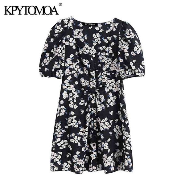 women chic fashion floral print pleated mini dress vintage v neck puff sleeve female dresses vestidos mujer 210420, Black;gray
women chic fashion floral print pleated mini dress vintage v neck puff sleeve female dresses vestidos mujer 210420, Black;gray