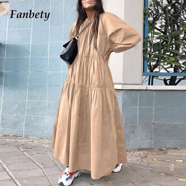 casual dresses fashion elegant lantern long sleeves party dress women plus size loose 2021 autumn solid o-neck maxi vestidos, Black;gray
casual dresses fashion elegant lantern long sleeves party dress women plus size loose 2021 autumn solid o-neck maxi vestidos, Black;gray