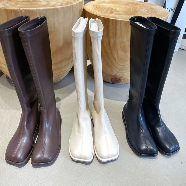 boots 2021 fashion pu leather stretch knee platform square toe low heels winter women warm thigh high and comfortable, Black
boots 2021 fashion pu leather stretch knee platform square toe low heels winter women warm thigh high and comfortable, Black