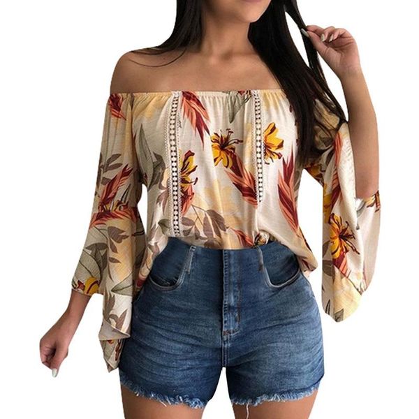 women's blouses & shirts women chiffon blouse summer off shoulder vintage floral print ladies flare sleeve shirt plus size 2xl blusas s, White
women's blouses & shirts women chiffon blouse summer off shoulder vintage floral print ladies flare sleeve shirt plus size 2xl blusas s, White