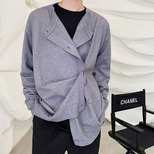men's sweaters asymmetrical placket button cardigan sweater men vintage fashion loose casual knitwear jacket man coat, White;black
men's sweaters asymmetrical placket button cardigan sweater men vintage fashion loose casual knitwear jacket man coat, White;black