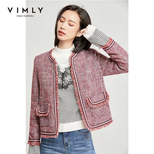 vimly women short jacket spring autumn elegant oneck plaid pockets slim open stitch office lady coat female overcoat 98515 women's jack, Black;brown
vimly women short jacket spring autumn elegant oneck plaid pockets slim open stitch office lady coat female overcoat 98515 women's jack, Black;brown