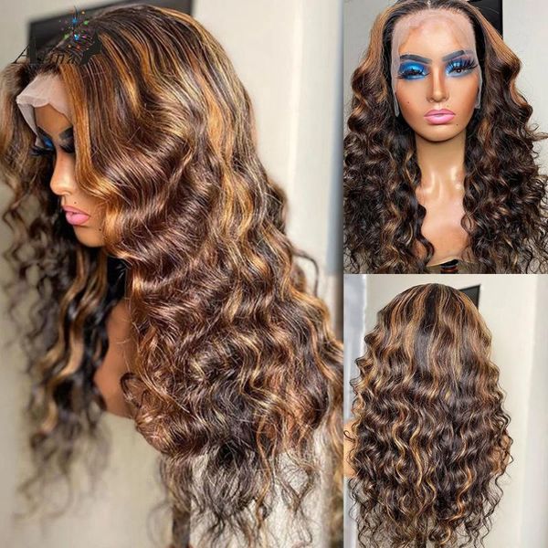 ombre highlight honey blonde colored curly preplucked 13x4 lace front human hair wigs loose deep wave hd transparent frontal wig, Black;brown
ombre highlight honey blonde colored curly preplucked 13x4 lace front human hair wigs loose deep wave hd transparent frontal wig, Black;brown