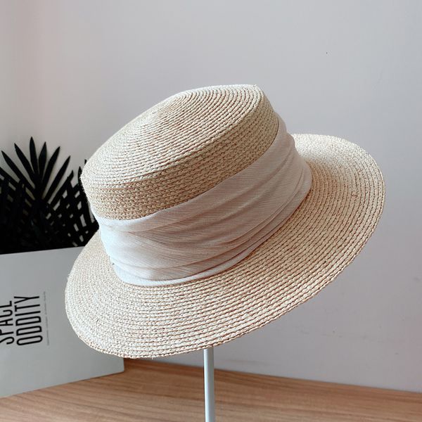 big hat 2021 light luxury design lafite straw women's summer sun protection linen bow small edge flat, Blue;gray
big hat 2021 light luxury design lafite straw women's summer sun protection linen bow small edge flat, Blue;gray