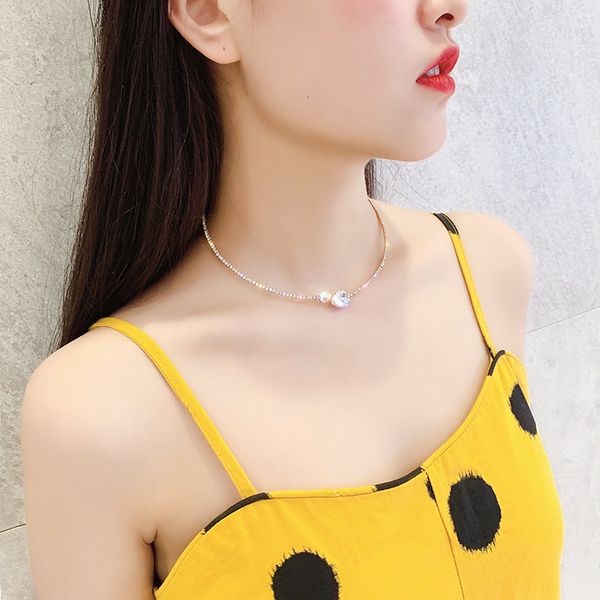 necklace set real gold plated zircon collar simple temperament fashion versatile exaggerated bracelet, Black
necklace set real gold plated zircon collar simple temperament fashion versatile exaggerated bracelet, Black