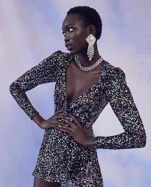 women's jumpsuits & rompers women spring fashion v neck long sleeve sequins mesh jumpsuit 2021 elegant overall famale party bandage ves, Black;white
women's jumpsuits & rompers women spring fashion v neck long sleeve sequins mesh jumpsuit 2021 elegant overall famale party bandage ves, Black;white