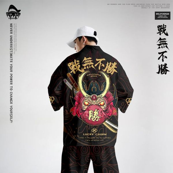 ethnic clothing japanese men harajuku hip hop fashion black printed kimono casual streetwear jacket summer cardigan and pant set, Red
ethnic clothing japanese men harajuku hip hop fashion black printed kimono casual streetwear jacket summer cardigan and pant set, Red