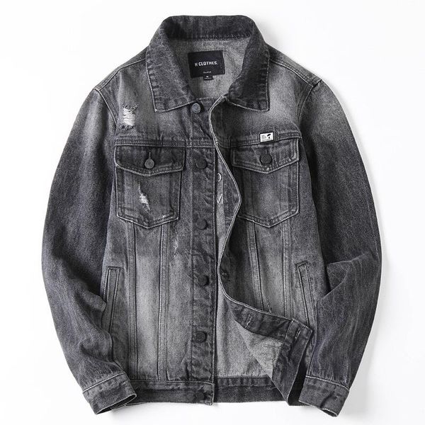 men's jackets brand denim jacket men casual solid color lapel single breasted jeans autumn slim fit quality mens, Black;brown
men's jackets brand denim jacket men casual solid color lapel single breasted jeans autumn slim fit quality mens, Black;brown