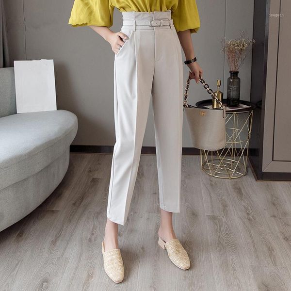 women's pants & capris 2021 solid ol style harem with belt high waist elegant work trousers pocket female ankle length, Black;white
women's pants & capris 2021 solid ol style harem with belt high waist elegant work trousers pocket female ankle length, Black;white