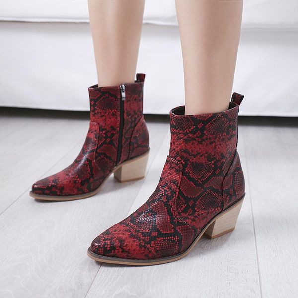 block mid heels snake print ankle boots female 2021 zipper autumn women shoes pointed toe casual woman plus size 35-43, Black
block mid heels snake print ankle boots female 2021 zipper autumn women shoes pointed toe casual woman plus size 35-43, Black