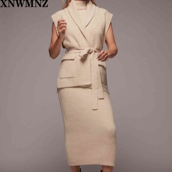 xnwmnz za women knitted waisttcoat with belt collared knit vest front patch pockets fastening in the same fabric 210513, White
xnwmnz za women knitted waisttcoat with belt collared knit vest front patch pockets fastening in the same fabric 210513, White