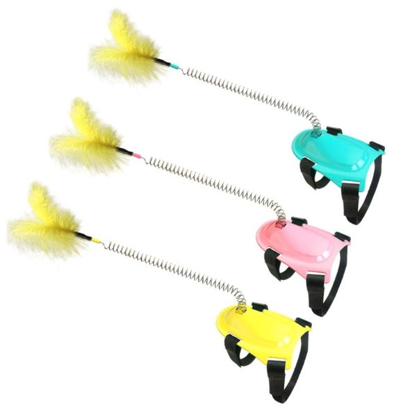funny cats foot kicking spring feather toy pet interactive indoor kitten playing toys cat
funny cats foot kicking spring feather toy pet interactive indoor kitten playing toys cat