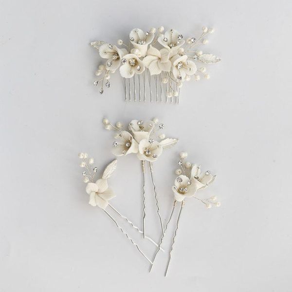 hair clips & barrettes slbridal handmade rhinestone pearls ceram flower bridal comb pin set wedding headpieces women jewelry accessories, Golden;silver
hair clips & barrettes slbridal handmade rhinestone pearls ceram flower bridal comb pin set wedding headpieces women jewelry accessories, Golden;silver