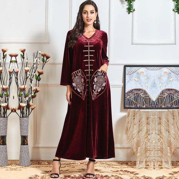 elegant winter muslim veet dress women moroccan kaftan poet jubah long robe abaya islamic clothing turkey hijab arabic dress, Red
elegant winter muslim veet dress women moroccan kaftan poet jubah long robe abaya islamic clothing turkey hijab arabic dress, Red