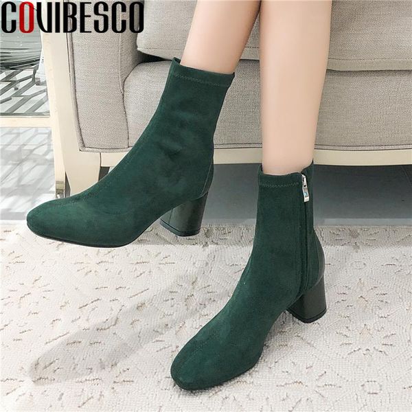 boots covibesco handmade ankle for women 2021 autumn winter arrival high heels side zipper fashion concise basic, Black
boots covibesco handmade ankle for women 2021 autumn winter arrival high heels side zipper fashion concise basic, Black