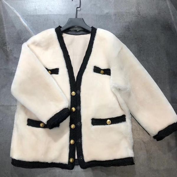women's fur & faux genuine leather jacket plus size merino real coat women clothes 2021 fashion overcoat blouse, Black
women's fur & faux genuine leather jacket plus size merino real coat women clothes 2021 fashion overcoat blouse, Black