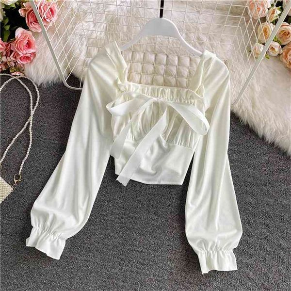spring autumn sweet lace bowknot slim slimming puff sleeve short square collar shirt temperament women uk660 210507, White
spring autumn sweet lace bowknot slim slimming puff sleeve short square collar shirt temperament women uk660 210507, White
