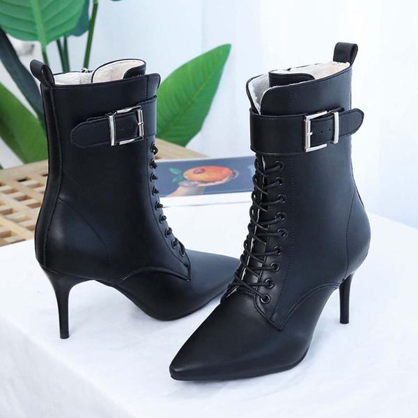 boots bonjomarisa elegant ladies solid zipper lace up buckle strap ankle women stlitto high heels winter shoes woman, Black
boots bonjomarisa elegant ladies solid zipper lace up buckle strap ankle women stlitto high heels winter shoes woman, Black
