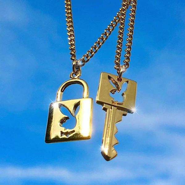 lock key pendant necklace for women egirl stainless steel harajuku cute matching couple cool jewelry necklaces, Silver
lock key pendant necklace for women egirl stainless steel harajuku cute matching couple cool jewelry necklaces, Silver