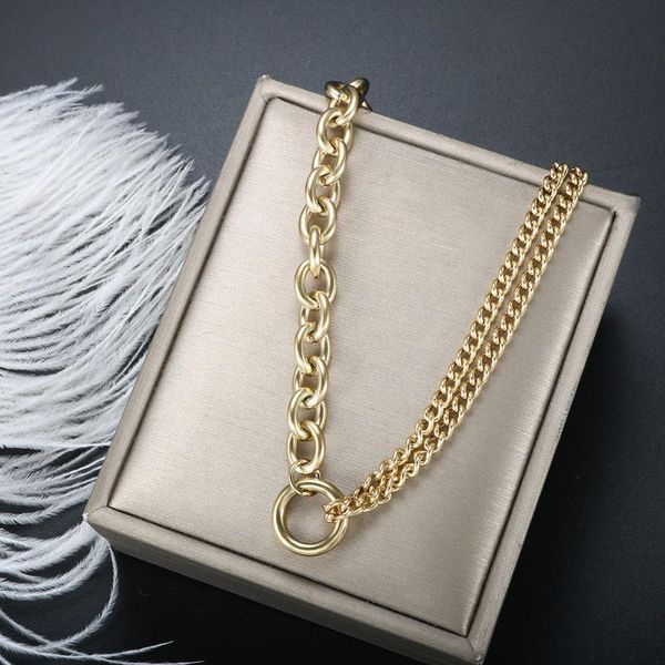 zmfashion vintage double thick chains necklace for women men punk hip hop stainless steel round circle charm lover fine jewelry, Silver
zmfashion vintage double thick chains necklace for women men punk hip hop stainless steel round circle charm lover fine jewelry, Silver