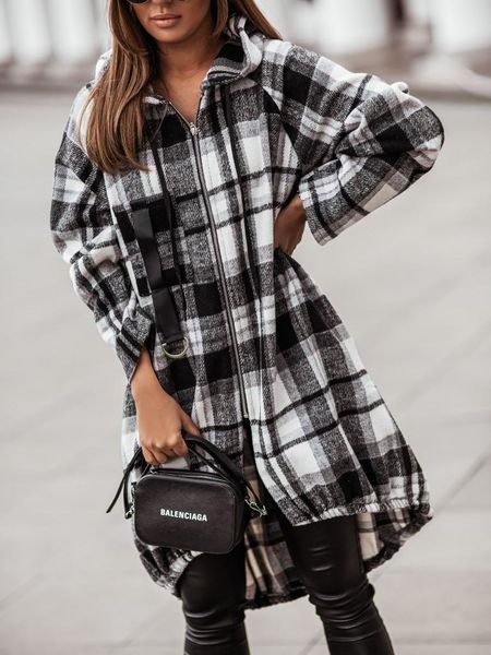 women's jackets autumn retro long cardigan plaid print zipper hooded overcoat 2021 spring women casual sleeve street office jacket coat, Black;brown
women's jackets autumn retro long cardigan plaid print zipper hooded overcoat 2021 spring women casual sleeve street office jacket coat, Black;brown