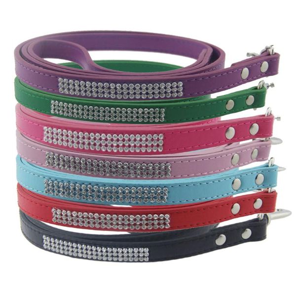 dog collars & leashes sparkly diamonds leather pet leash with bling crystal rhinestone studded walking chains leads for small dogs 20e
dog collars & leashes sparkly diamonds leather pet leash with bling crystal rhinestone studded walking chains leads for small dogs 20e
