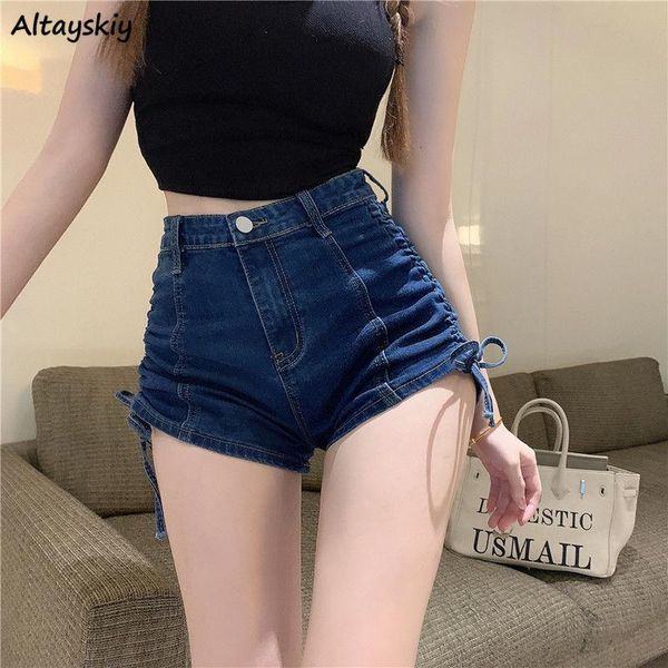 women's shorts women denim solid blue fashion skinny female daily outwear high waist button shirring korean stylish street, White;black
women's shorts women denim solid blue fashion skinny female daily outwear high waist button shirring korean stylish street, White;black