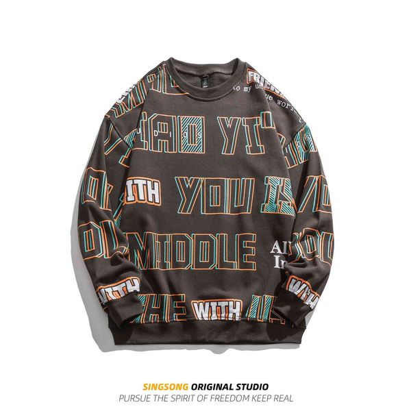 the fine fleece hoodies sweater men's spring and autumn street fashion brand hip hop letter full print graffiti loose round neck pullov, Black
the fine fleece hoodies sweater men's spring and autumn street fashion brand hip hop letter full print graffiti loose round neck pullov, Black