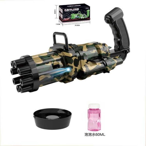children's summer outdoor activities new two-color camouflage with light 8-hole gatling bubble gun
children's summer outdoor activities new two-color camouflage with light 8-hole gatling bubble gun