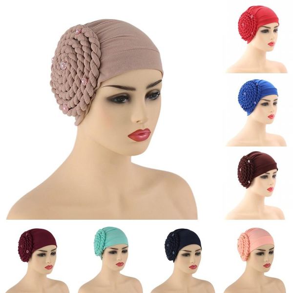 beanie/skull caps women's beanie solid color side braid turban bonnet muslim wrapped headscarf africa headwear hat female hair loss hat, Blue;gray
beanie/skull caps women's beanie solid color side braid turban bonnet muslim wrapped headscarf africa headwear hat female hair loss hat, Blue;gray