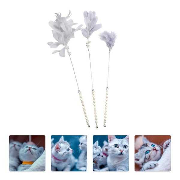 cat costumes 3pcs pet cats teaser stick wand kitten exerciser with bell feather
cat costumes 3pcs pet cats teaser stick wand kitten exerciser with bell feather