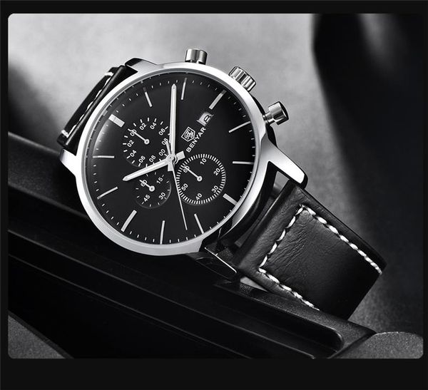 wristwatches benyar 5146 men's watches luxury leather chronograph waterproof casual sports quartz men wristwatch relogio masculino, Slivery;brown
wristwatches benyar 5146 men's watches luxury leather chronograph waterproof casual sports quartz men wristwatch relogio masculino, Slivery;brown