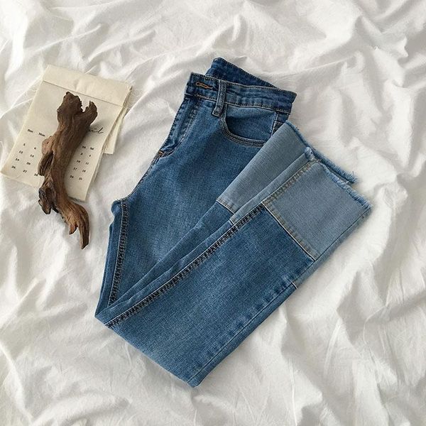 women's jeans slim solid women 2021 summer high waist casual all match patchwork female quality, Blue
women's jeans slim solid women 2021 summer high waist casual all match patchwork female quality, Blue
