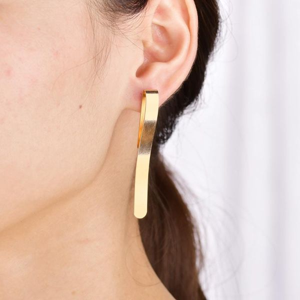 stud gereit simple gold filled long earrings punk geometric metal folded bar striped for women hip hop jewelry brincos, Golden;silver
stud gereit simple gold filled long earrings punk geometric metal folded bar striped for women hip hop jewelry brincos, Golden;silver