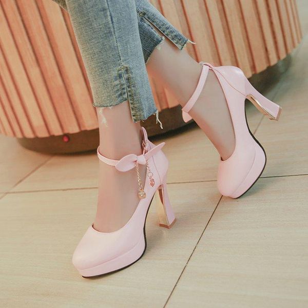 thick platform high heels lolita shoes bow female shoe women's heel crust pink woman party dress, Black
thick platform high heels lolita shoes bow female shoe women's heel crust pink woman party dress, Black