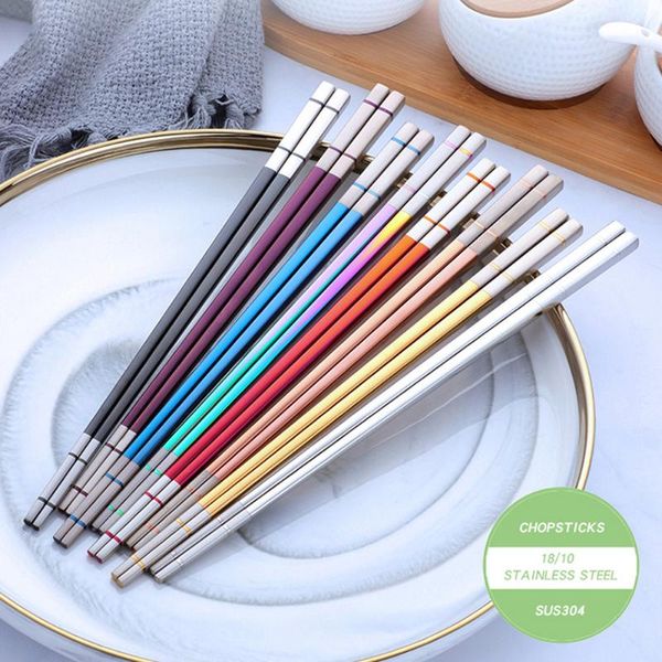 pair stainless steel portable chopsticks chinese non-slip set reusable sushi chop stick for children cutlery
pair stainless steel portable chopsticks chinese non-slip set reusable sushi chop stick for children cutlery