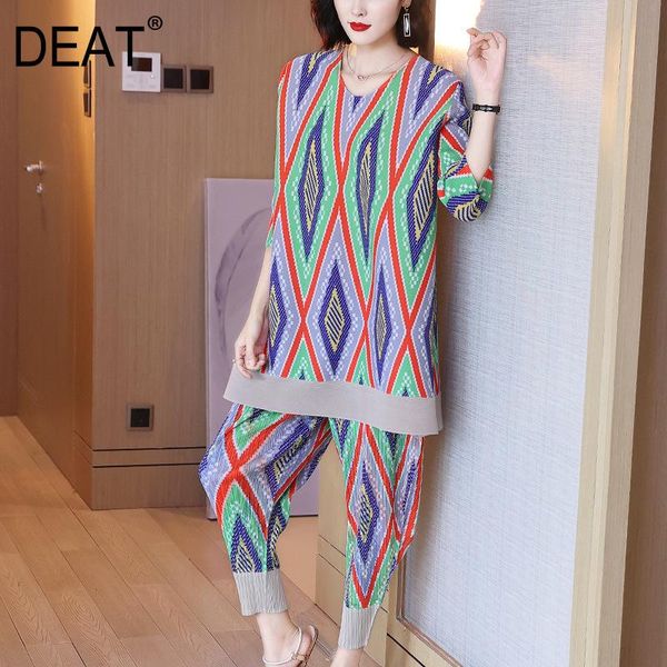 women suit hit color plaid long pullover t-shirt + small feet harm elastic waist pants casual 2021 summer fashion 15hx055 women's two p, White
women suit hit color plaid long pullover t-shirt + small feet harm elastic waist pants casual 2021 summer fashion 15hx055 women's two p, White
