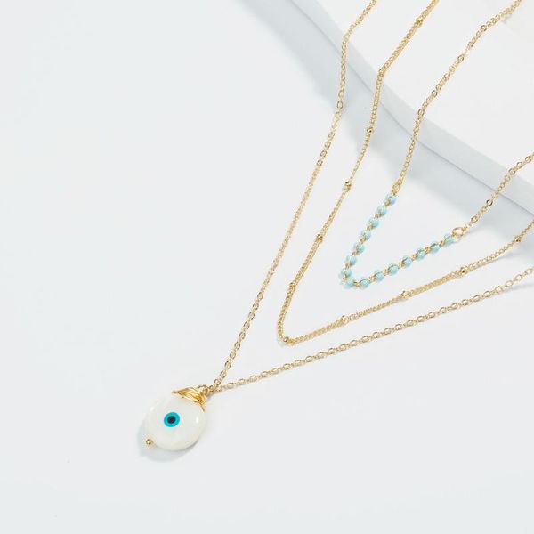 devil's eye pendant necklaces for women green beads layer necklace bohemian 2021 fashion jewelry style, Silver
devil's eye pendant necklaces for women green beads layer necklace bohemian 2021 fashion jewelry style, Silver