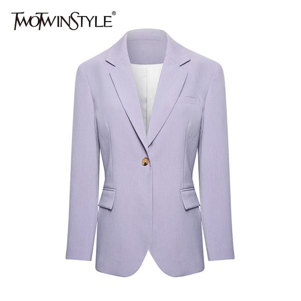 minimalist purple blazer for women notched long sleeve casual ol blazeres female autumn fashion clothing 210524, White;black
minimalist purple blazer for women notched long sleeve casual ol blazeres female autumn fashion clothing 210524, White;black