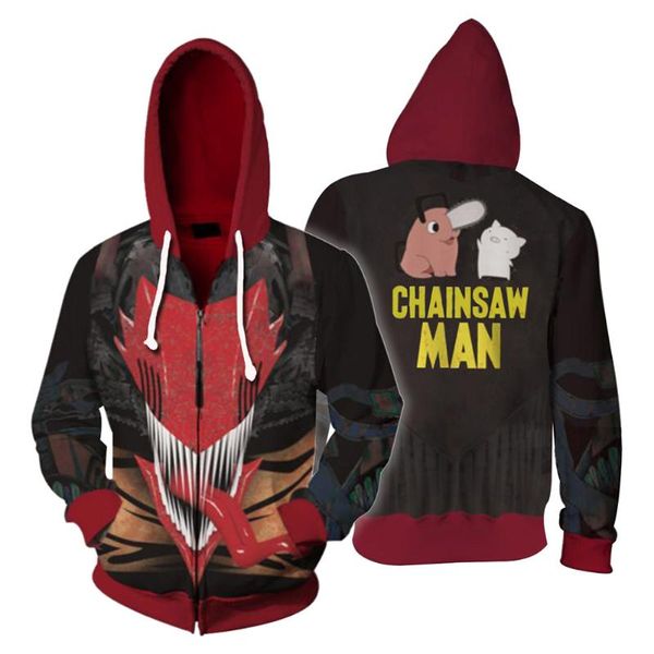 men's hoodies & sweatshirts chainsaw man cosplay hoodie 3d printed hooded sweatshirt men women casual streetwear zip up jacket coat, Black
men's hoodies & sweatshirts chainsaw man cosplay hoodie 3d printed hooded sweatshirt men women casual streetwear zip up jacket coat, Black