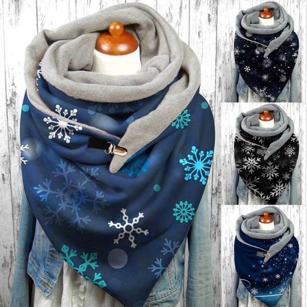 scarves winter scarf for women snowflake print button soft wrap casual warm shawls foulard femme neck bandana szalik l5, Blue;gray
scarves winter scarf for women snowflake print button soft wrap casual warm shawls foulard femme neck bandana szalik l5, Blue;gray